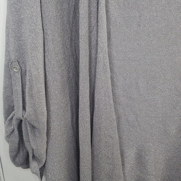 Apt 9 Silver sparkly 3/4 sleeve cardgin size XLarge - Picture 4 of 4